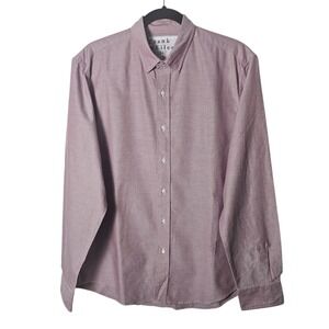 Frank & Eileen M Finbar Button Down Oxford Shirt Pink Long Sleeve Italian Cotton